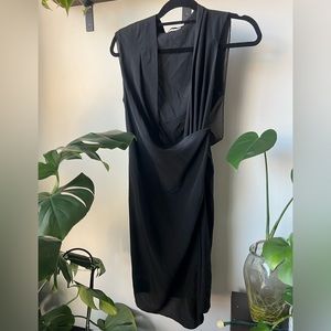 ALLSAINTS 100% silk wrap midi dress.